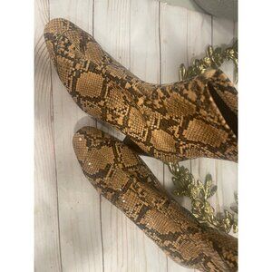 Zara Faux Snakeskin Boots sz EU 37 Us 6.5